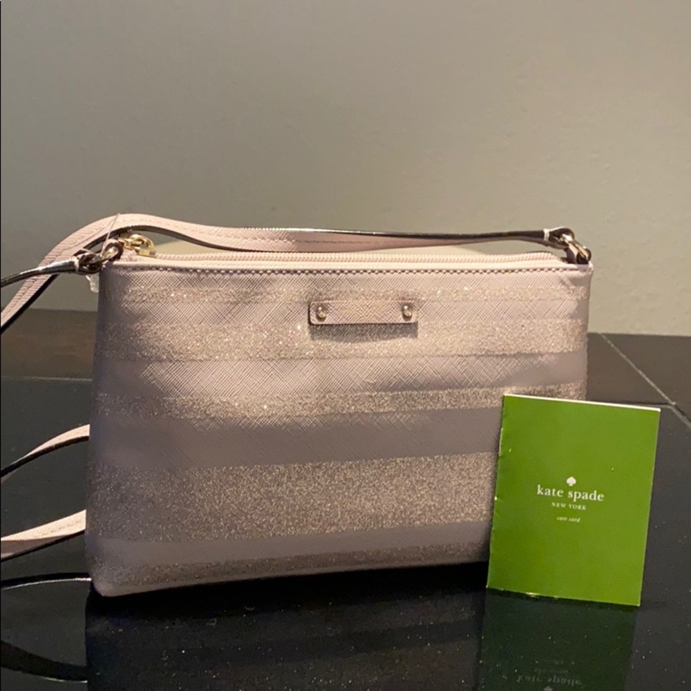 Kate Spade Silver grey crossbody